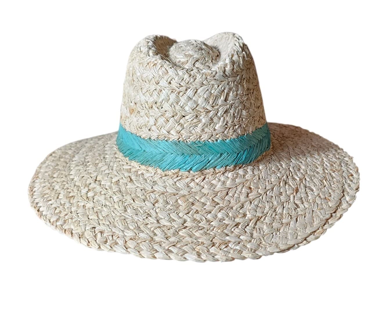 Braided Rafia Leaf Strap Sun Hat New With Tags - Thumbnail 2