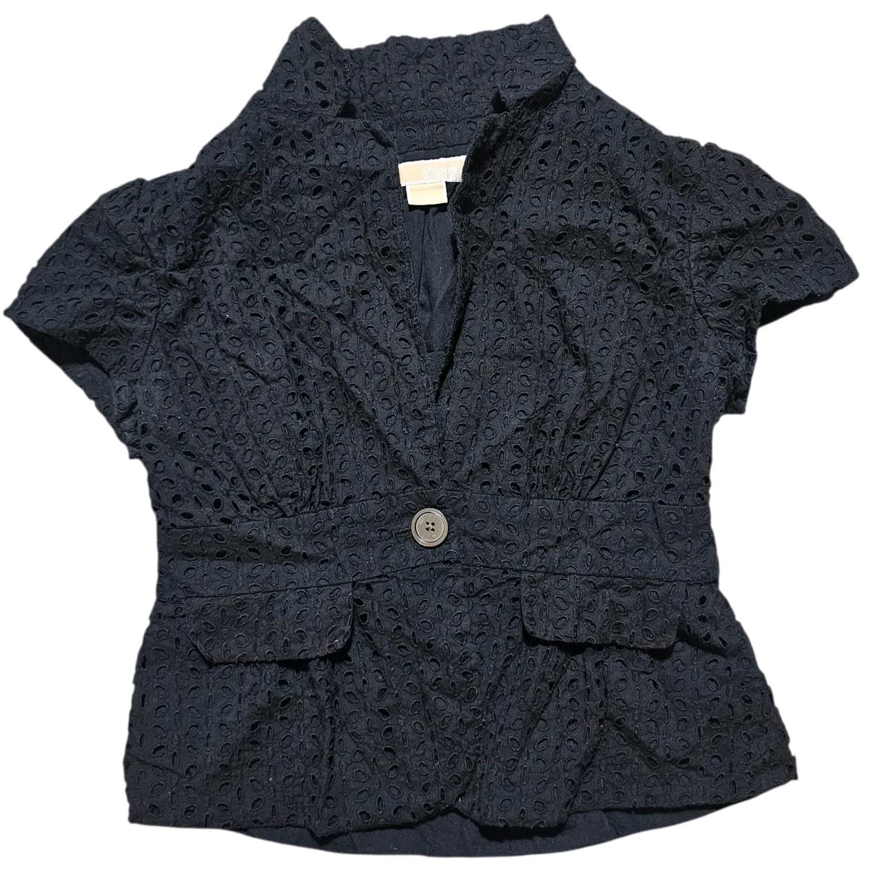 Michael Kors short sleeve eyelet blazer SZ 6 - Thumbnail 13