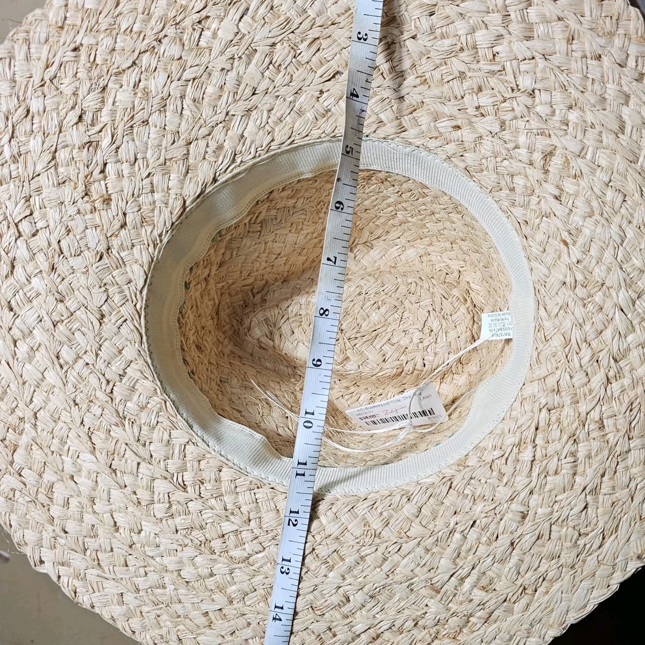 Braided Rafia Leaf Strap Sun Hat New With Tags - Thumbnail 7