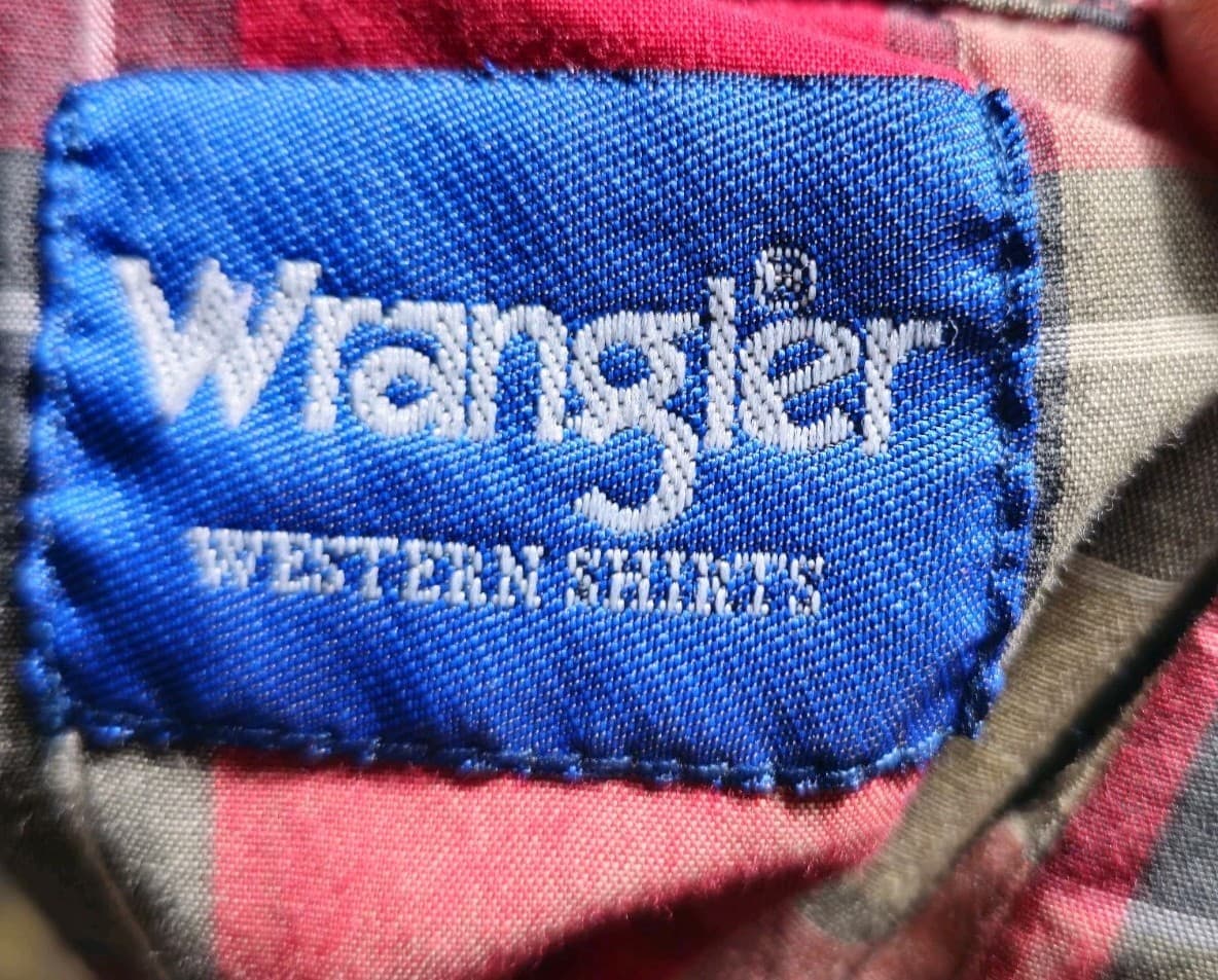 Vintage Wrangler Western Pearl Snap Double Pocket Plaid Shirt Men's 2XL - Thumbnail 9