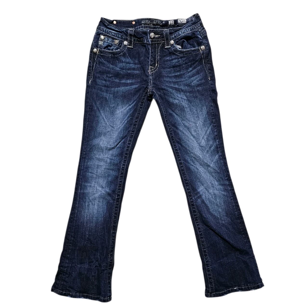 Miss Me Womens Size 27 Signature Rise Bootcut Jeans With Sequins - Thumbnail 5
