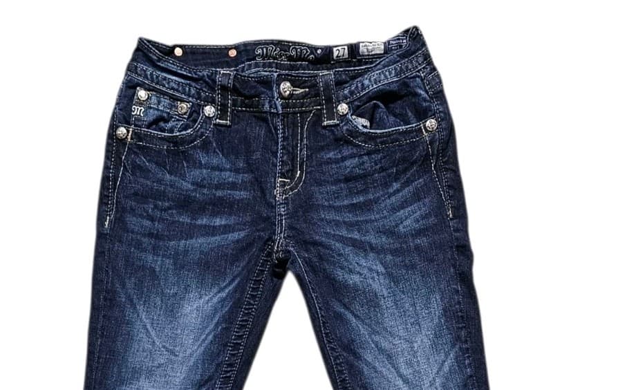 Miss Me Womens Size 27 Signature Rise Bootcut Jeans With Sequins - Thumbnail 7