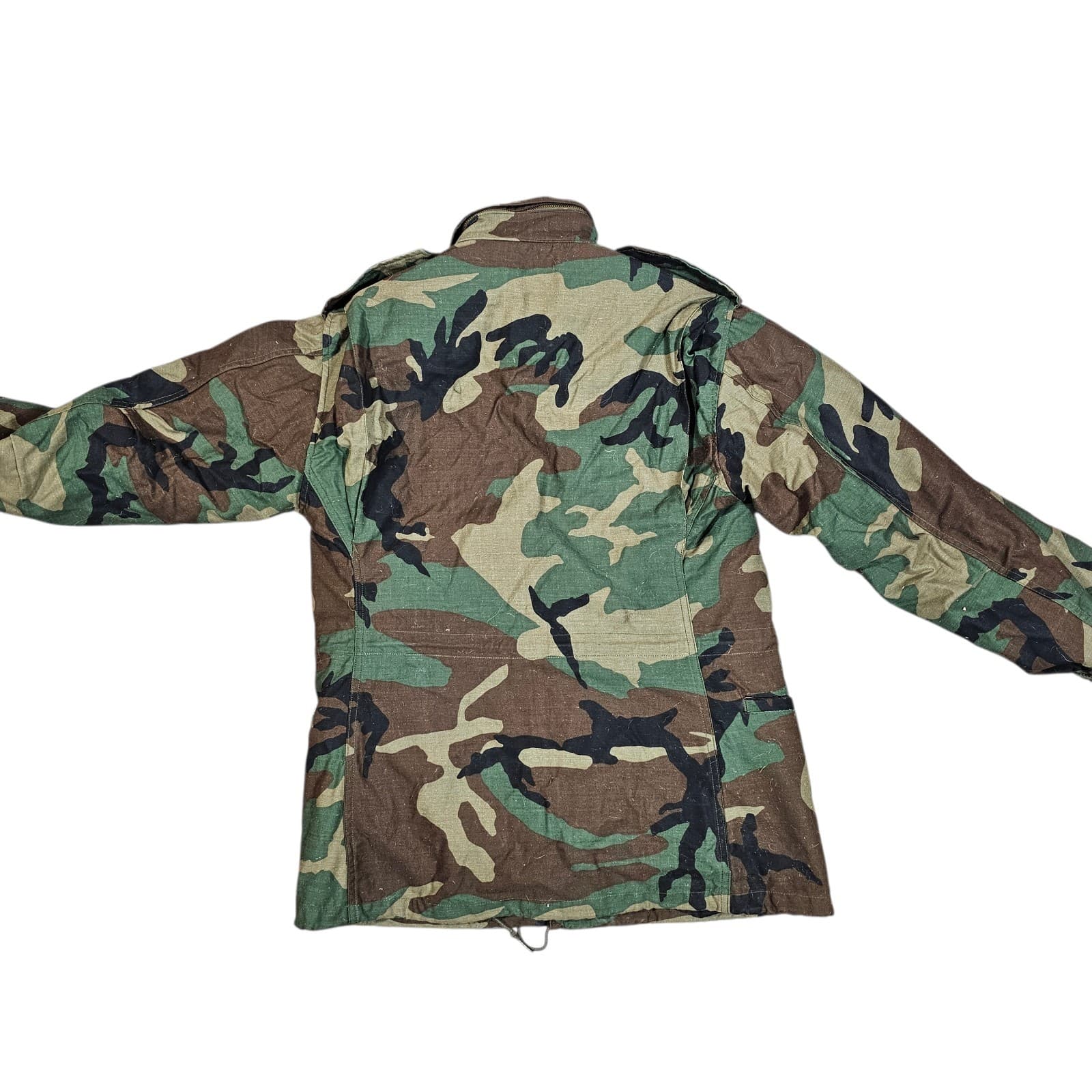 Vintage Woodland Camo Cold Weather Field Coat Small Reg M65 Alpha Industries - Thumbnail 5