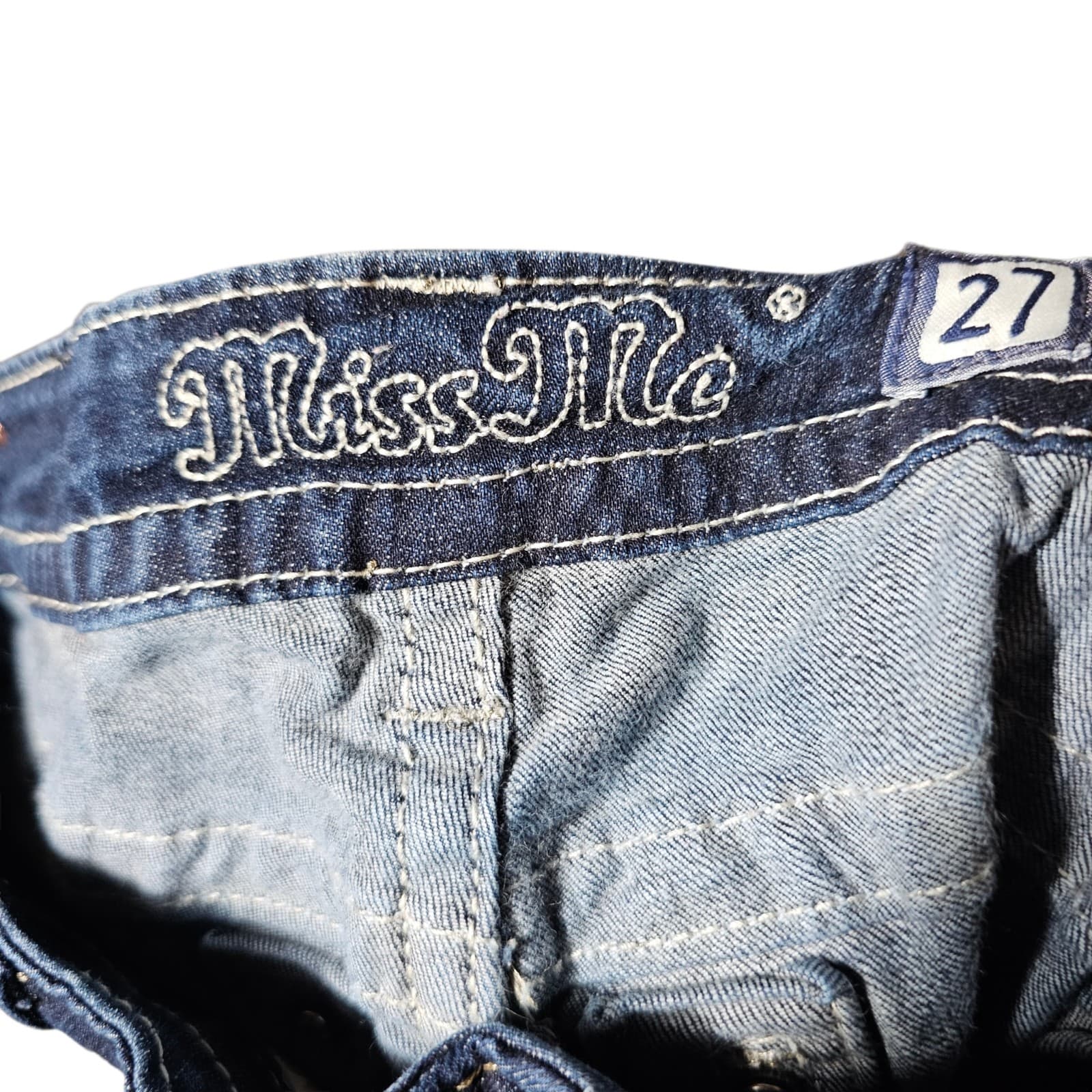 Miss Me Womens Size 27 Signature Rise Bootcut Jeans With Sequins - Thumbnail 11