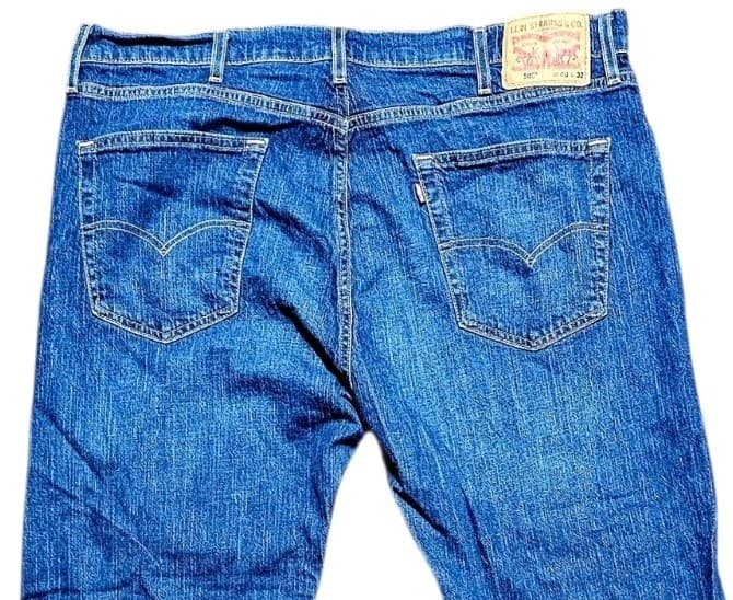 Levis 505 Mens Blue Jeans Sz 40x32 Regular Fit Denim Red Tab - Thumbnail 6