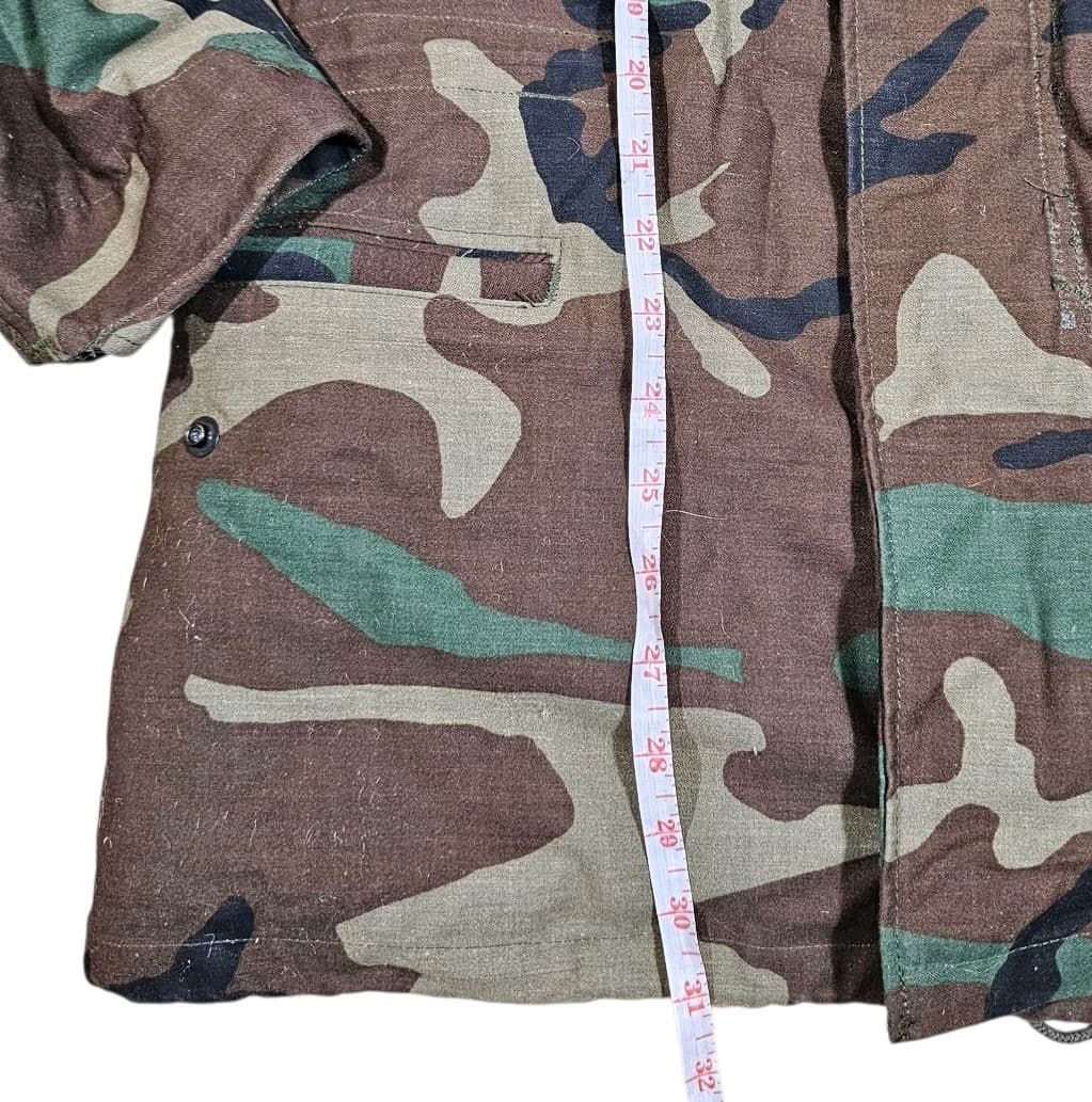 Vintage Woodland Camo Cold Weather Field Coat Small Reg M65 Alpha Industries - Thumbnail 7