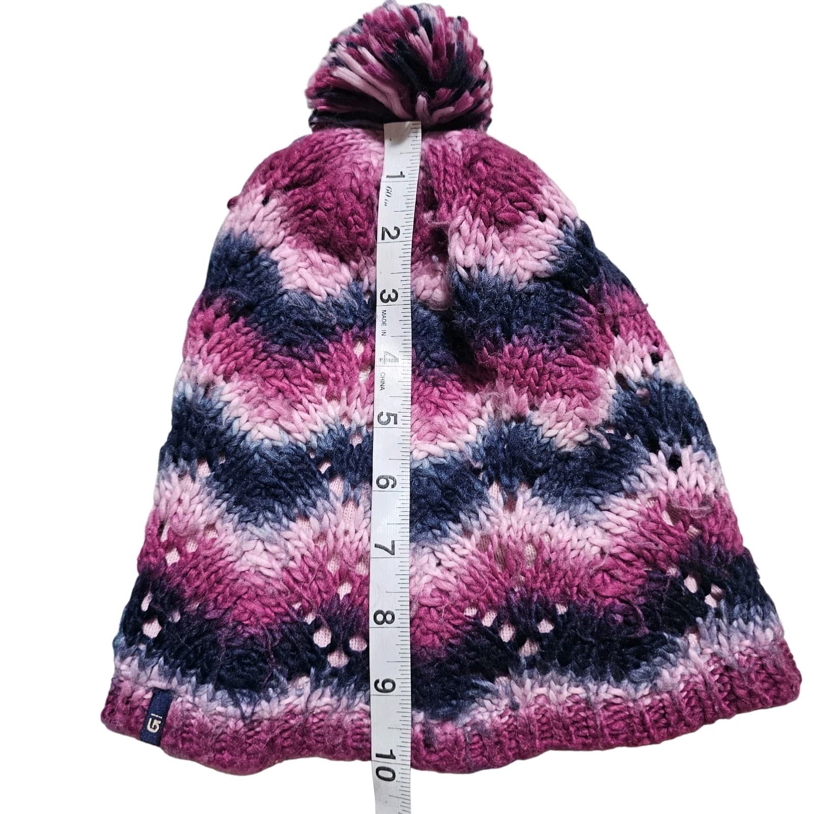 Knitted Pom Pom Beanie One Size - Thumbnail 7