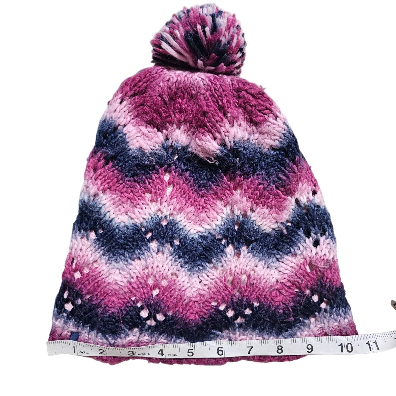 Knitted Pom Pom Beanie One Size - Thumbnail 6