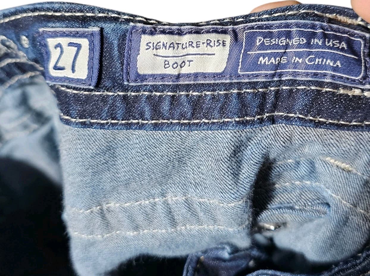 Miss Me Womens Size 27 Signature Rise Bootcut Jeans With Sequins - Thumbnail 10