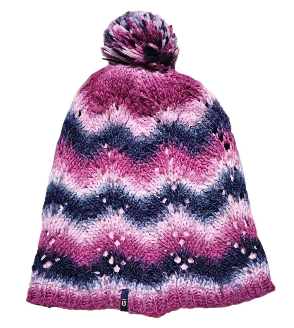 Knitted Pom Pom Beanie One Size - Thumbnail 2