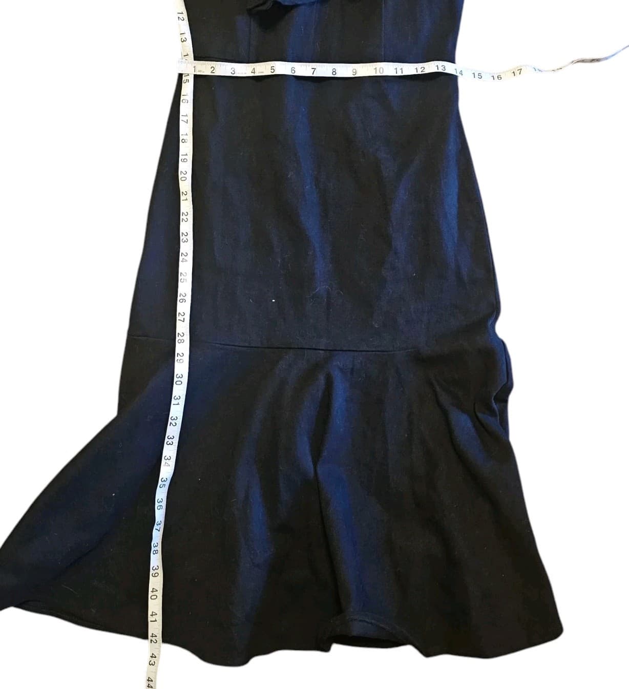 Black Denim By Flying Tomatoes Ruffles V Neck Size M - Thumbnail 9