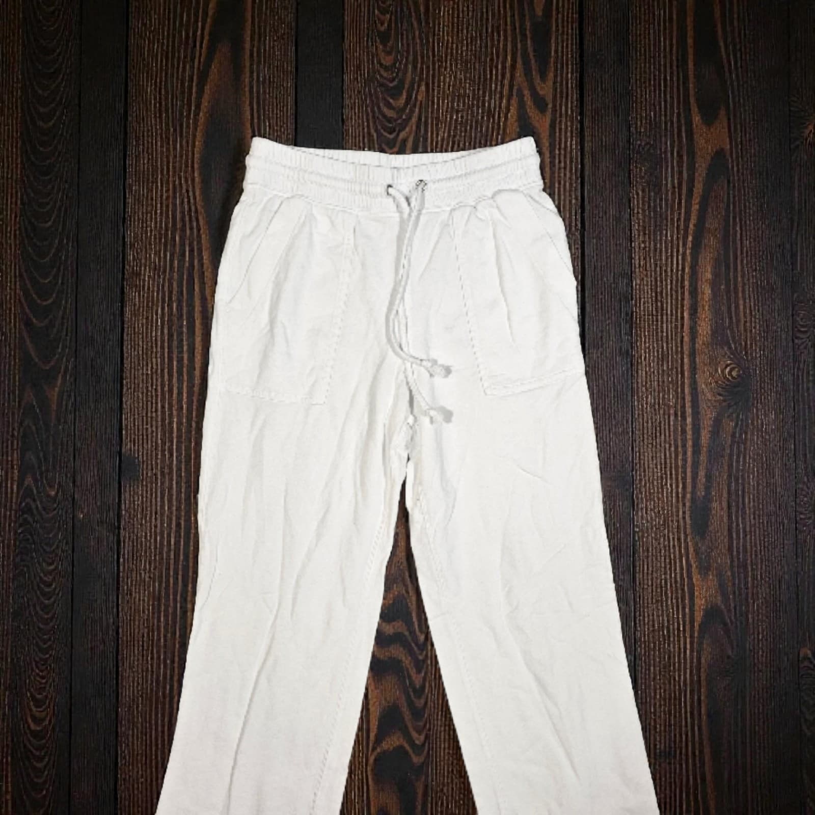 J. Crew Magic Rinse Patch Pocket Sweat Pants White Size X Small - Thumbnail 2