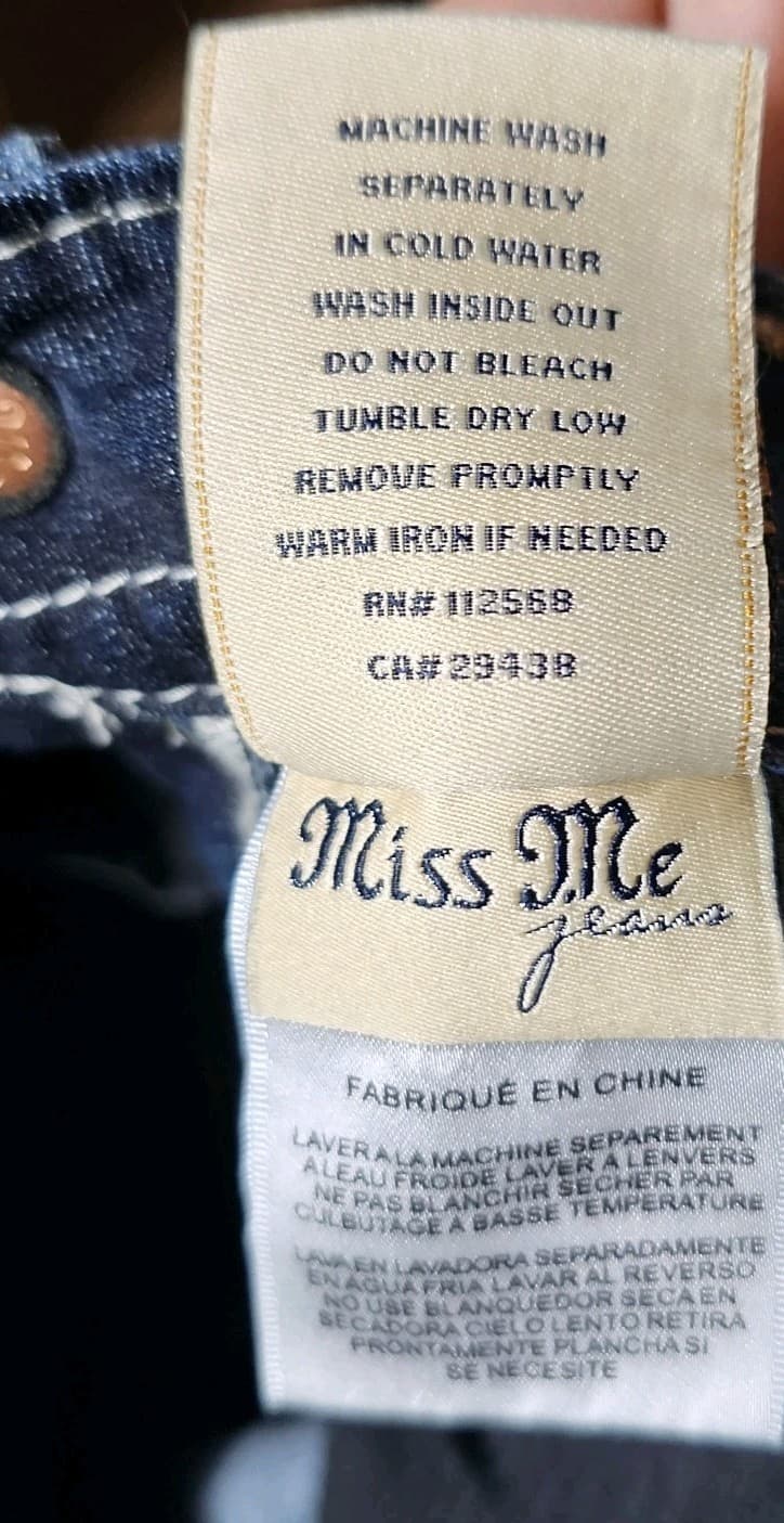 Miss Me Womens Size 27 Signature Rise Bootcut Jeans With Sequins - Thumbnail 13