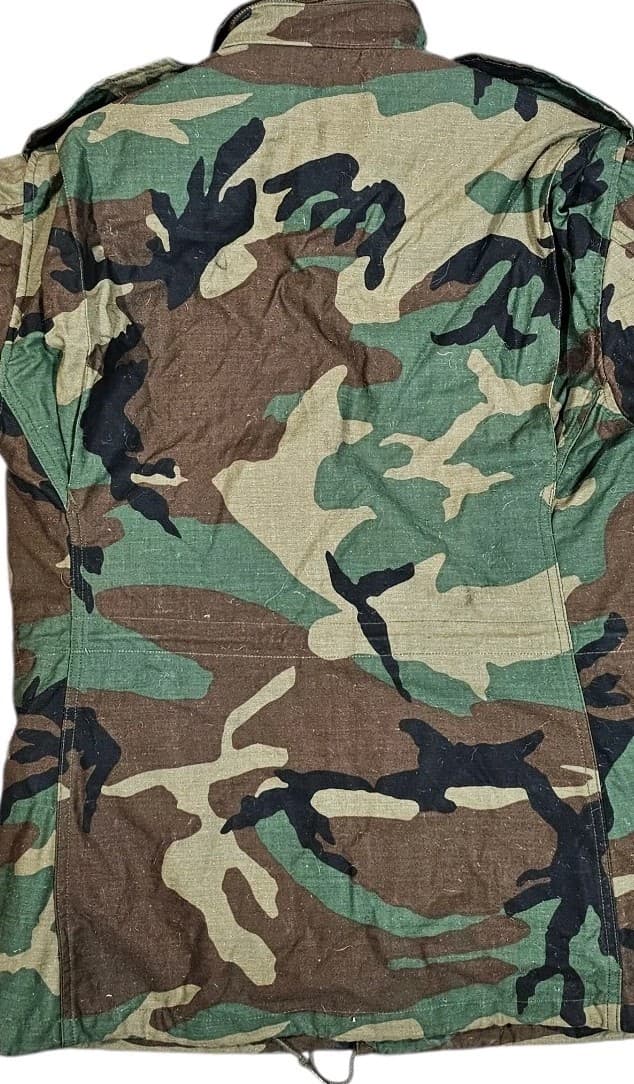 Vintage Woodland Camo Cold Weather Field Coat Small Reg M65 Alpha Industries - Thumbnail 6