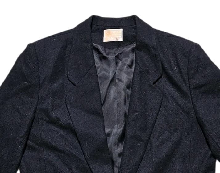 Vintage Pendleton 100% Pure Virgin Wool Black Blazer Sport Coat Jacket Mens 42R - Thumbnail 3