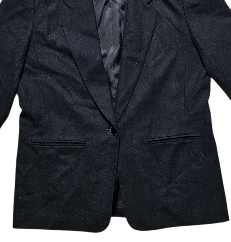 Vintage Pendleton 100% Pure Virgin Wool Black Blazer Sport Coat Jacket Mens 42R - Thumbnail 4