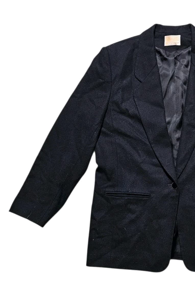 Vintage Pendleton 100% Pure Virgin Wool Black Blazer Sport Coat Jacket Mens 42R - Thumbnail 5