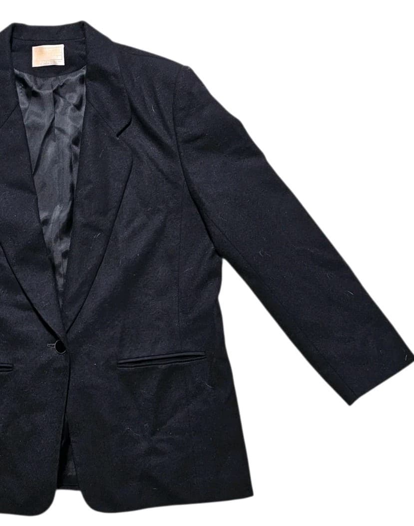 Vintage Pendleton 100% Pure Virgin Wool Black Blazer Sport Coat Jacket Mens 42R - Thumbnail 6
