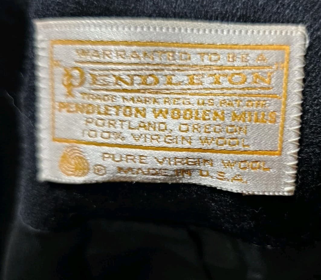 Vintage Pendleton 100% Pure Virgin Wool Black Blazer Sport Coat Jacket Mens 42R - Thumbnail 13