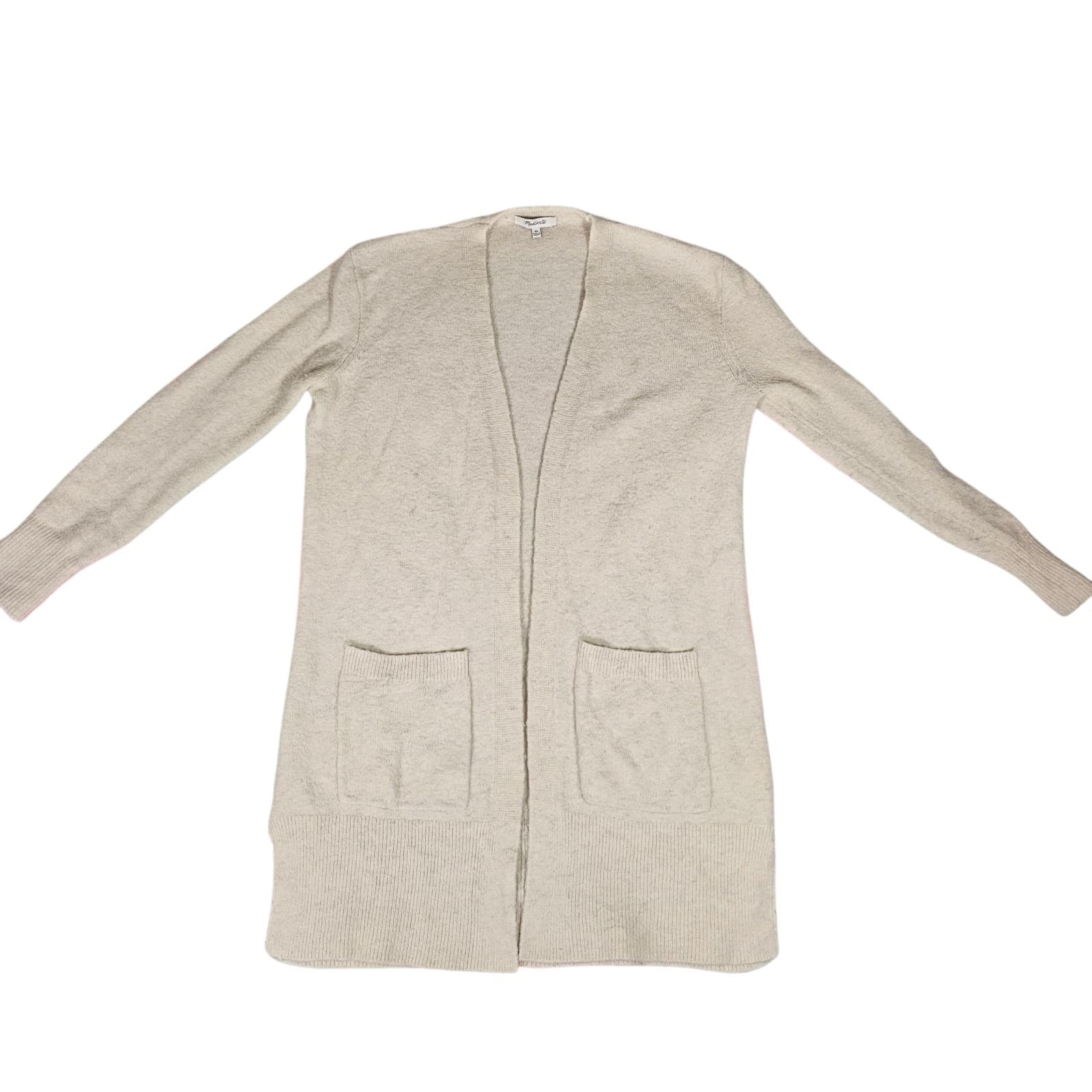 Madewell Womens Long Cardigan Small Merino Wool Alpaca Casual Open Pockets