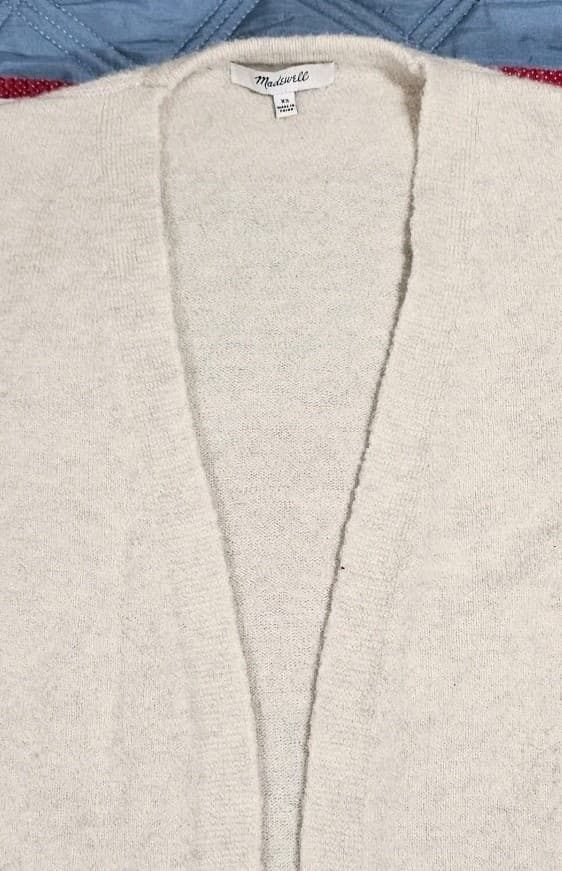 Madewell Womens Long Cardigan Small Merino Wool Alpaca Casual Open Pockets - Thumbnail 6