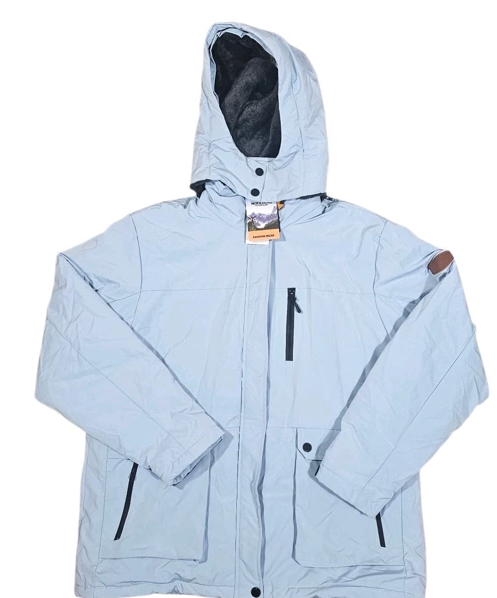 Moerdeng Womens Waterproof Ski Snow Winter Hooded Jacket Blue Size Xl - Thumbnail 4