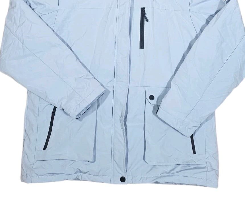 Moerdeng Womens Waterproof Ski Snow Winter Hooded Jacket Blue Size Xl - Thumbnail 3