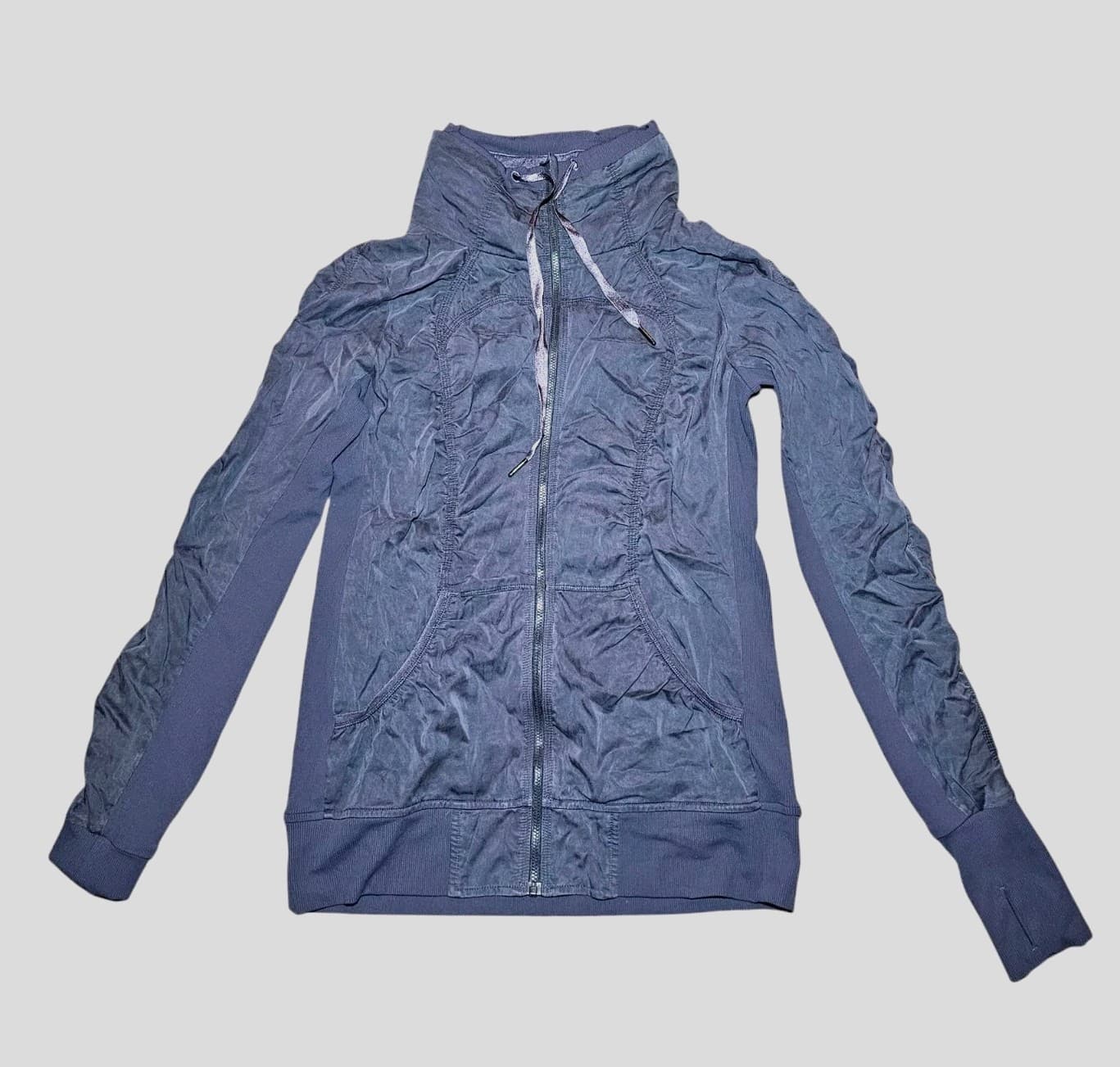 ​Lululemon Dance Studio Jacket III Gray Size 8 Swift Reversible Full Zip Pocket