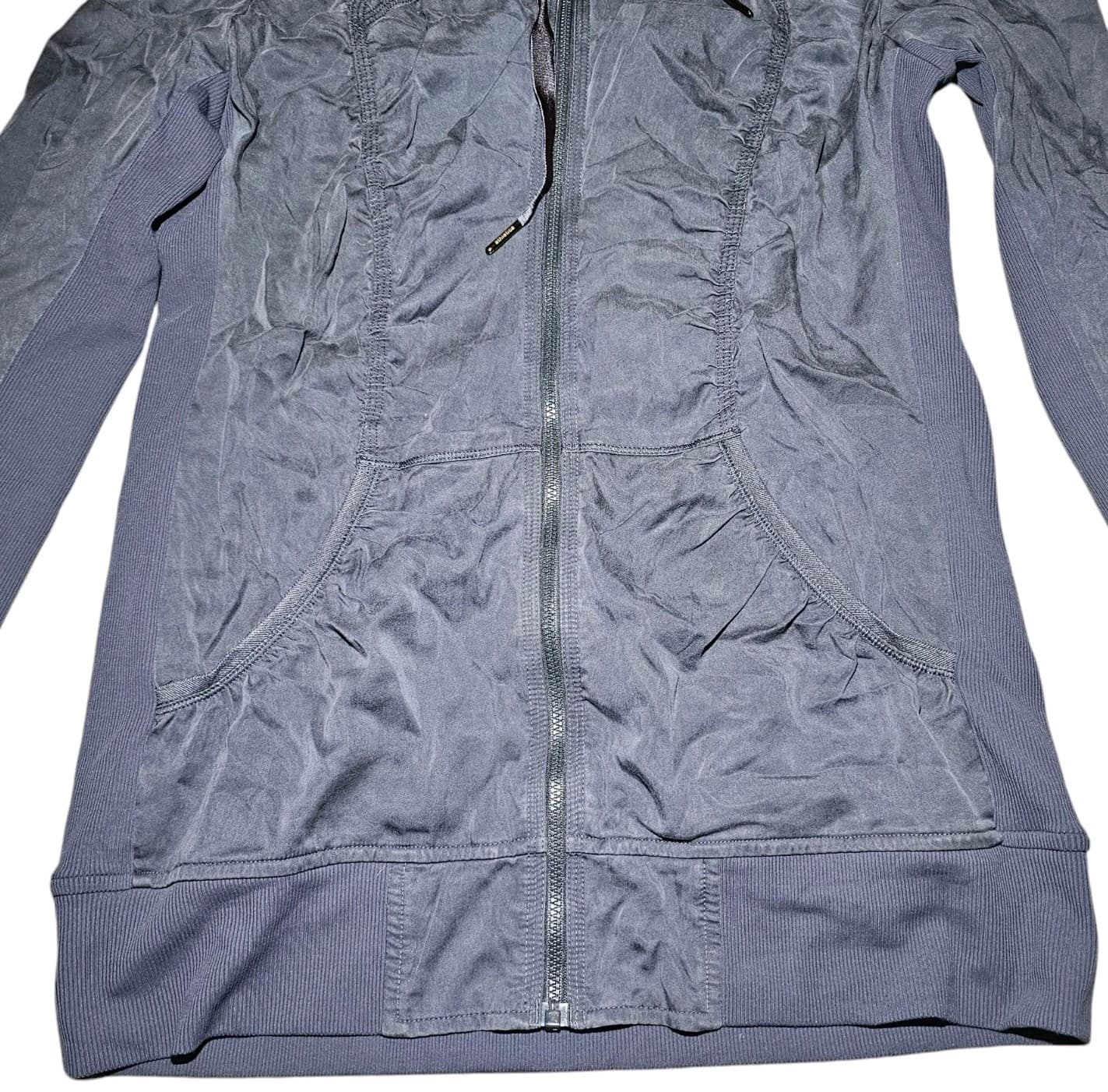 ​Lululemon Dance Studio Jacket III Gray Size 8 Swift Reversible Full Zip Pocket - Thumbnail 4