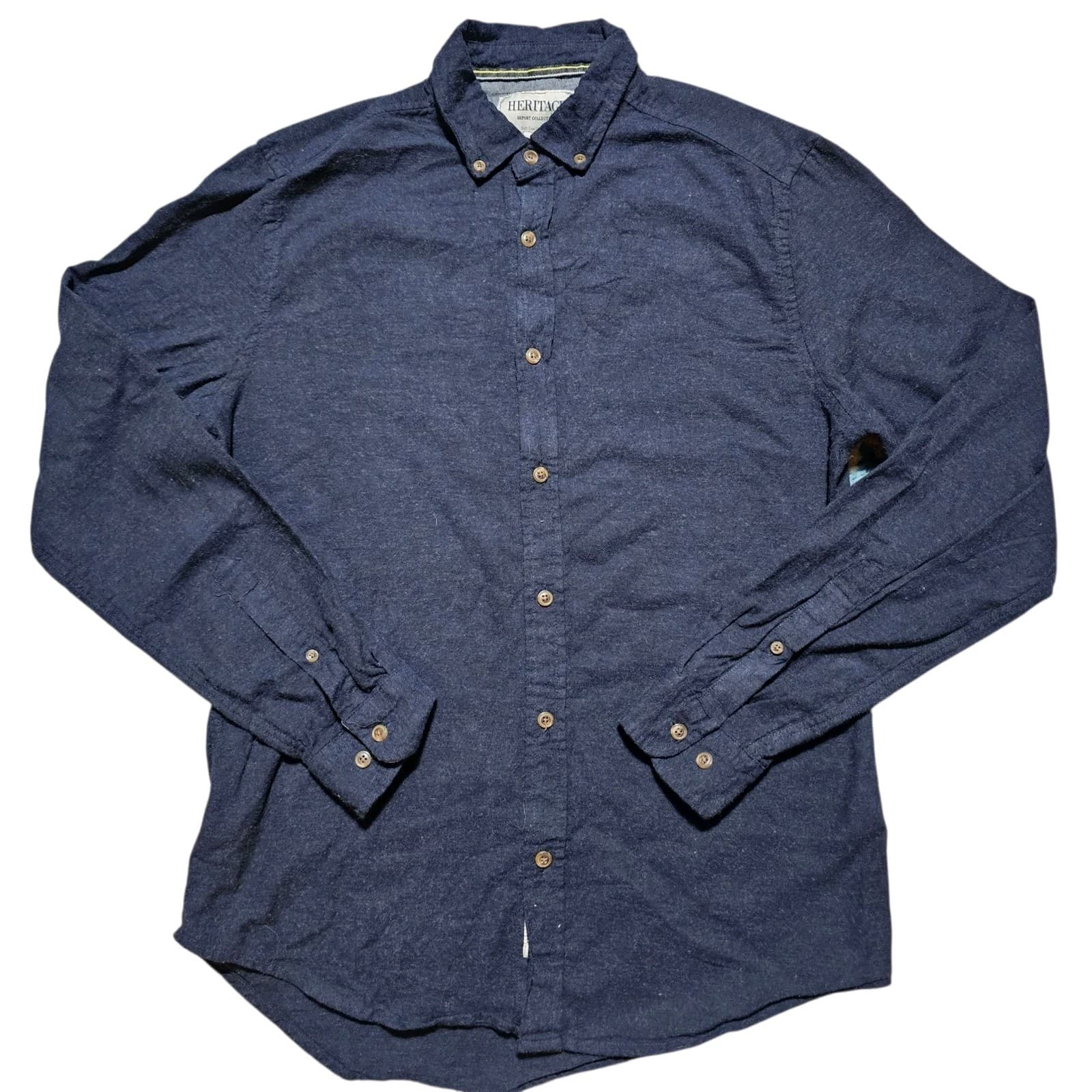 Heritage Men's Button Down Soft Touch Flannel Size Medium - Thumbnail 2