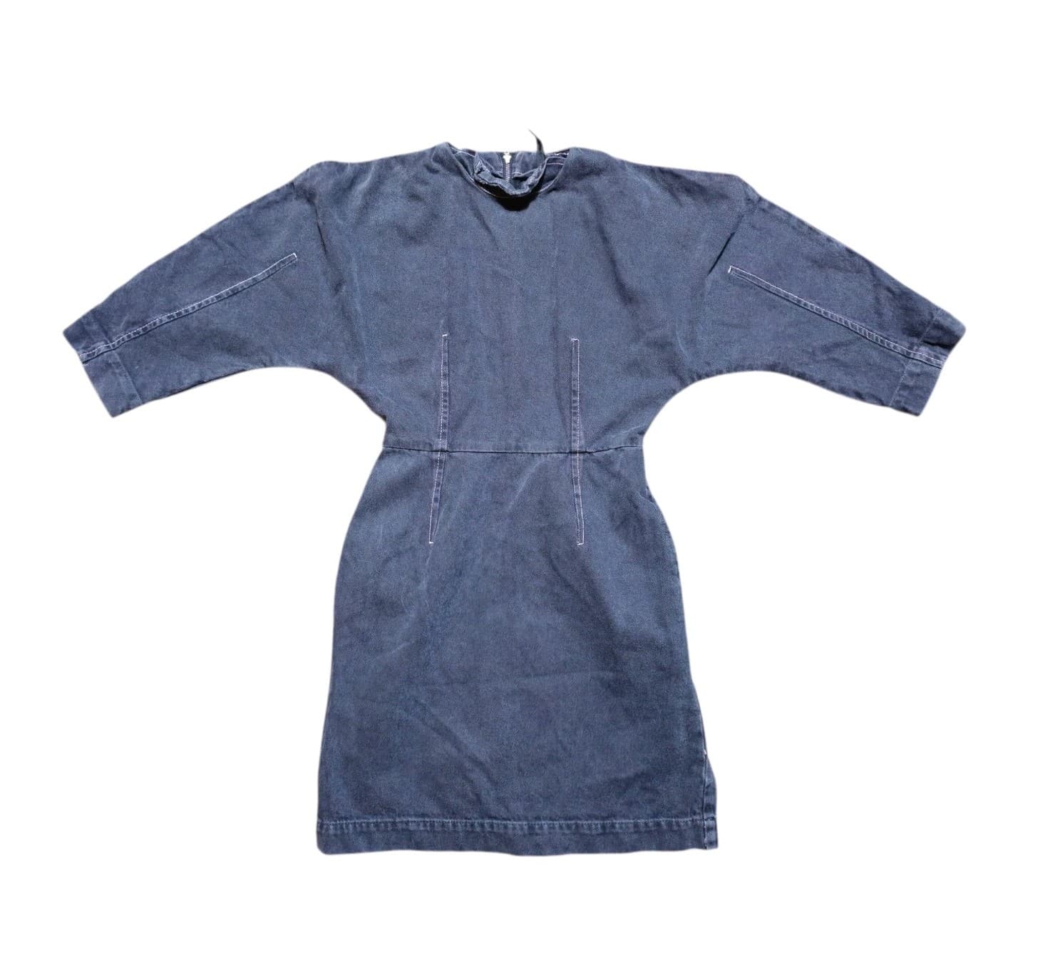 Topshop Boutique Dome Denim Dress Charcoal Black Woman Size 4(Missing the Belt)