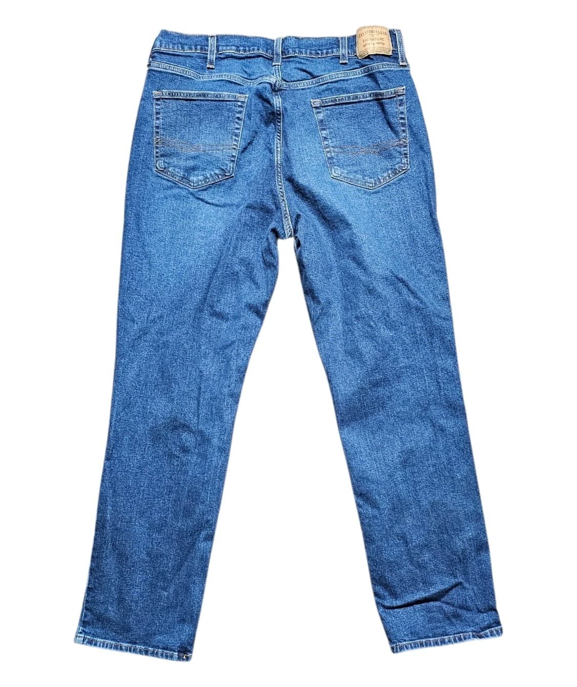 Signature By Levi Strauss Mens Athletic Fit Blue Jeans Size 32x32 - Thumbnail 3