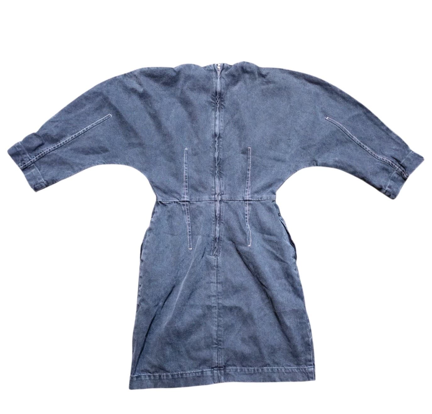 Topshop Boutique Dome Denim Dress Charcoal Black Woman Size 4(Missing the Belt) - Thumbnail 2