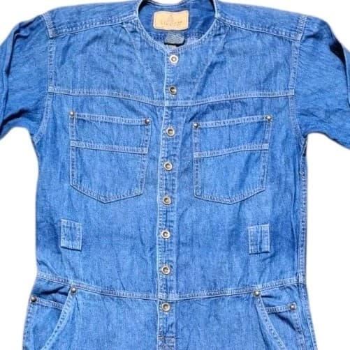 LizWear By Liz Claiborne Vintage Denim Jumpsuit Woman's Size Small - Thumbnail 4