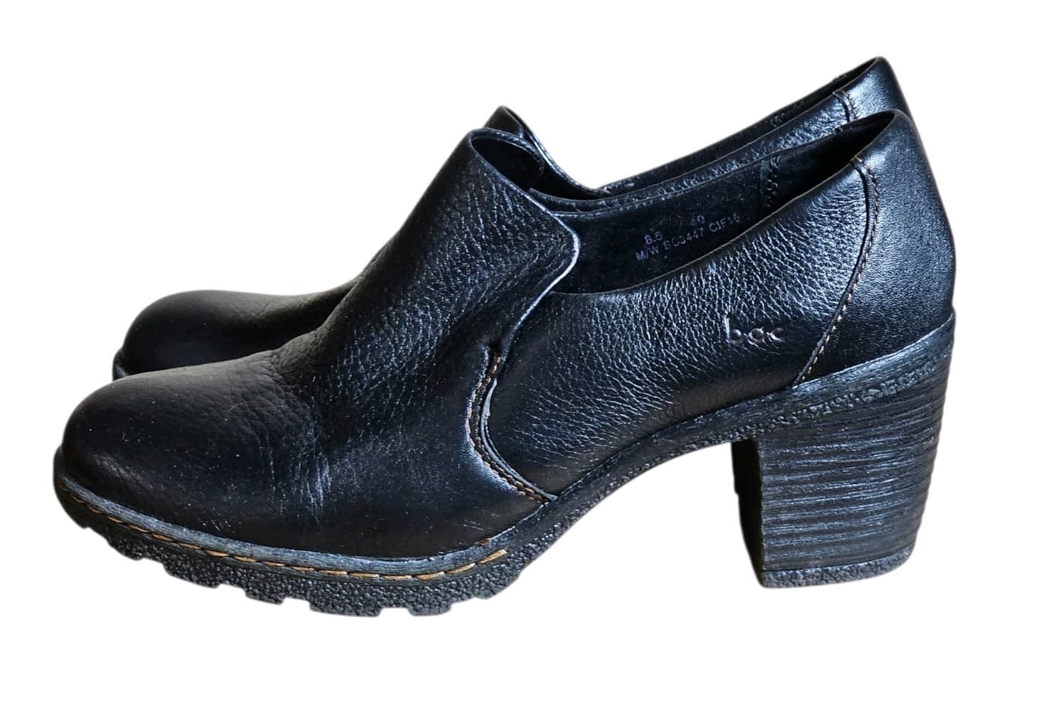 BOC Born BC3447 Womens Black Leather Slip on Booties Shoes U.S. Size 8.5 - Thumbnail 4