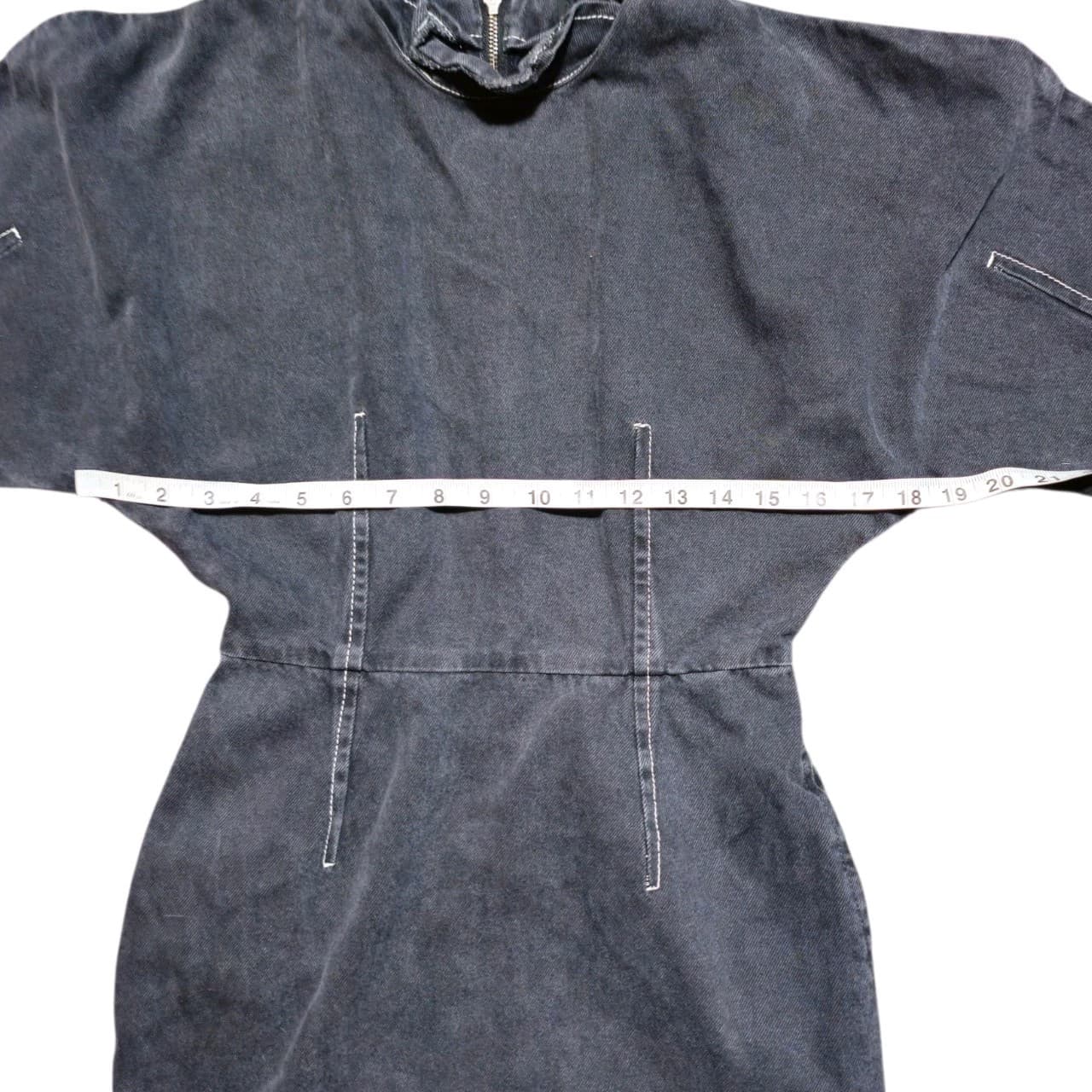 Topshop Boutique Dome Denim Dress Charcoal Black Woman Size 4(Missing the Belt) - Thumbnail 9