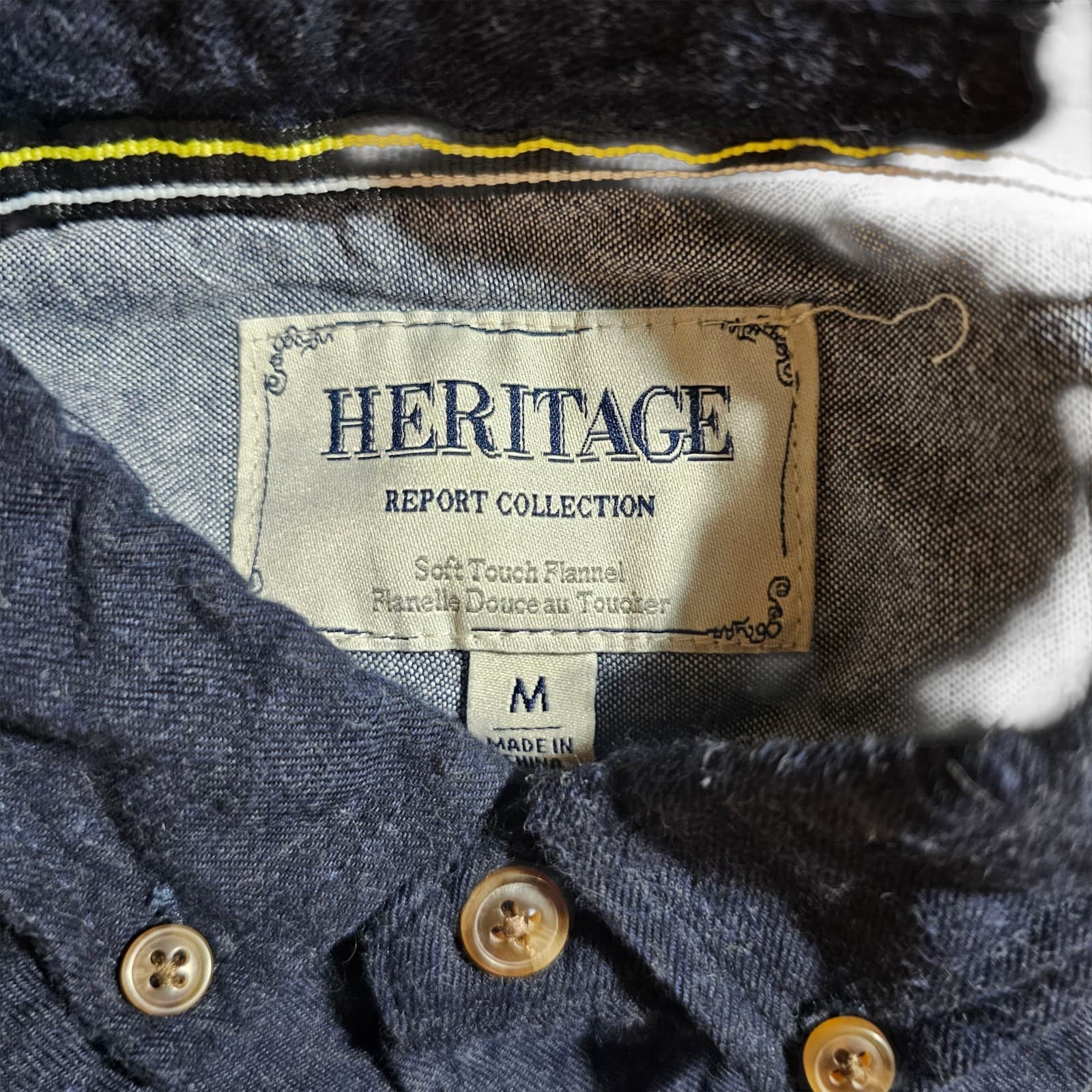 Heritage Men's Button Down Soft Touch Flannel Size Medium - Thumbnail 11