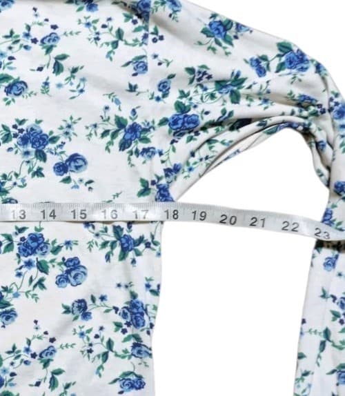 Katherine Kasuals Size Small Womens Floral Cotton Blend Turtle Neck Pullover - Thumbnail 7