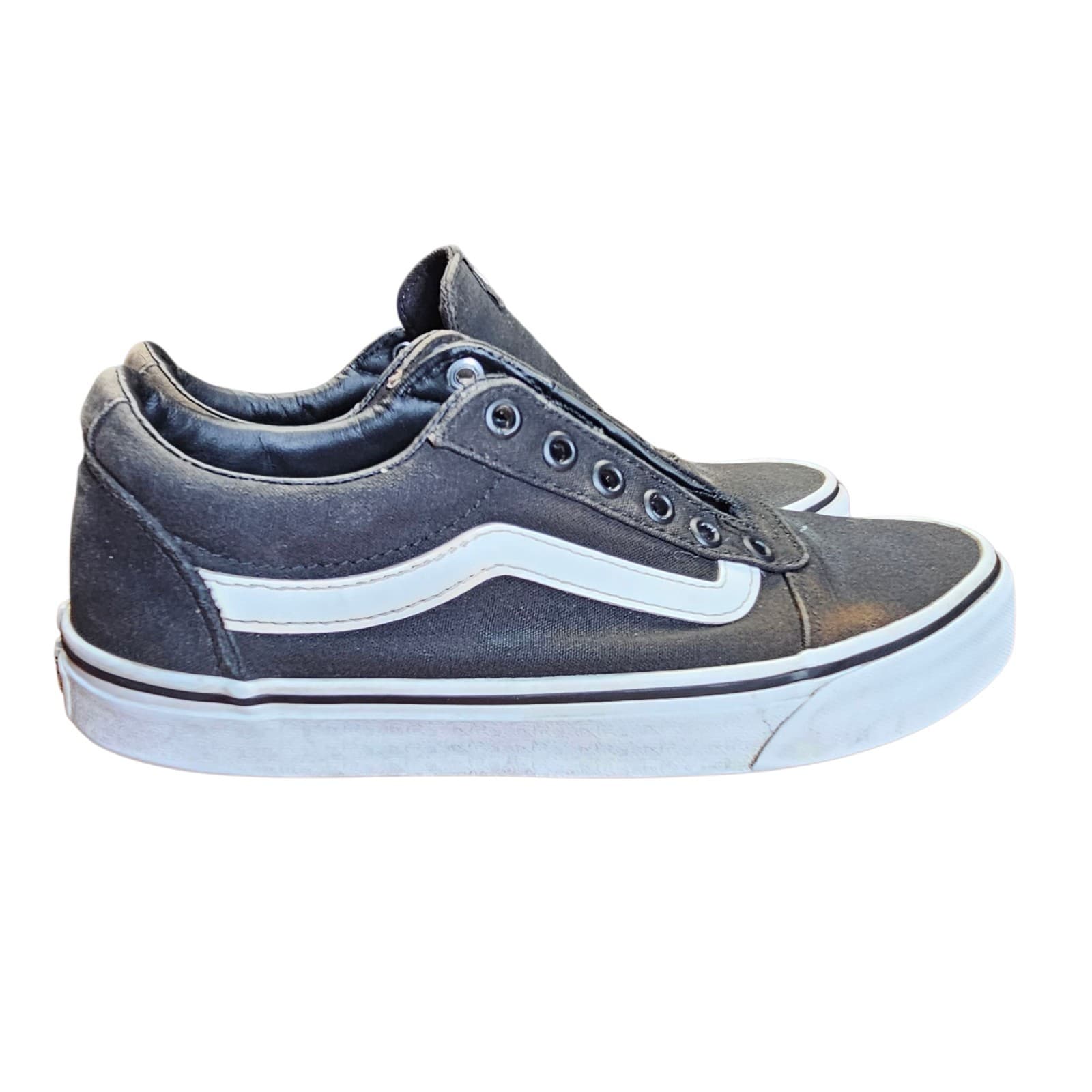 Vans Old School Black/White Skateboarding Shoes Women's Size 8.5 - Thumbnail 7