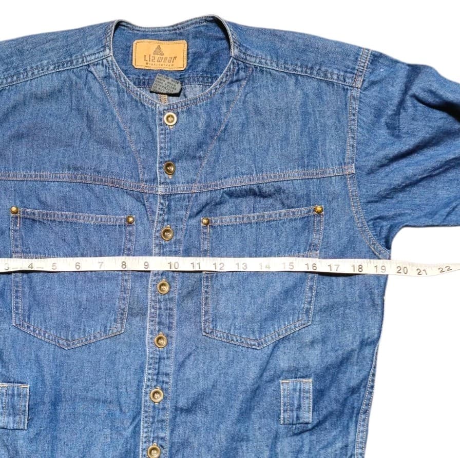 LizWear By Liz Claiborne Vintage Denim Jumpsuit Woman's Size Small - Thumbnail 11