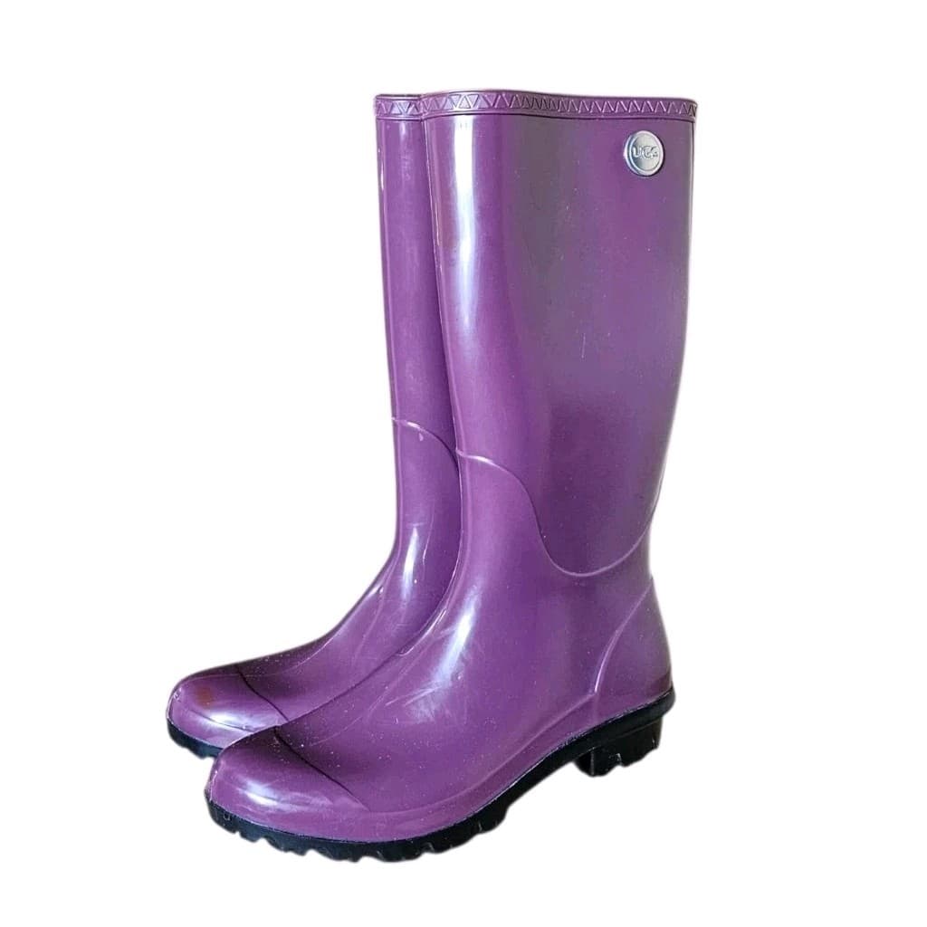 Ugg Shaye Rain Boots Purple Womans Size 7