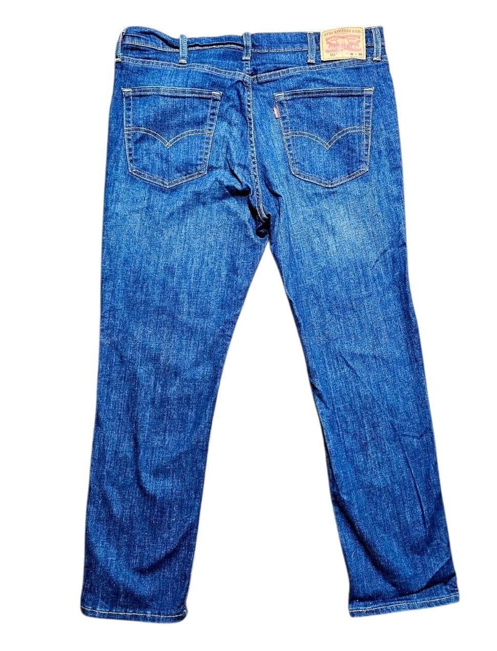 Levis 511 Original Fit Mens Jeans W38 L30 Cotton Denim Blue - Thumbnail 5