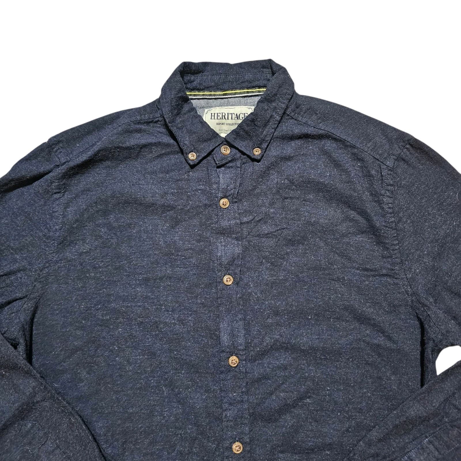 Heritage Men's Button Down Soft Touch Flannel Size Medium - Thumbnail 4