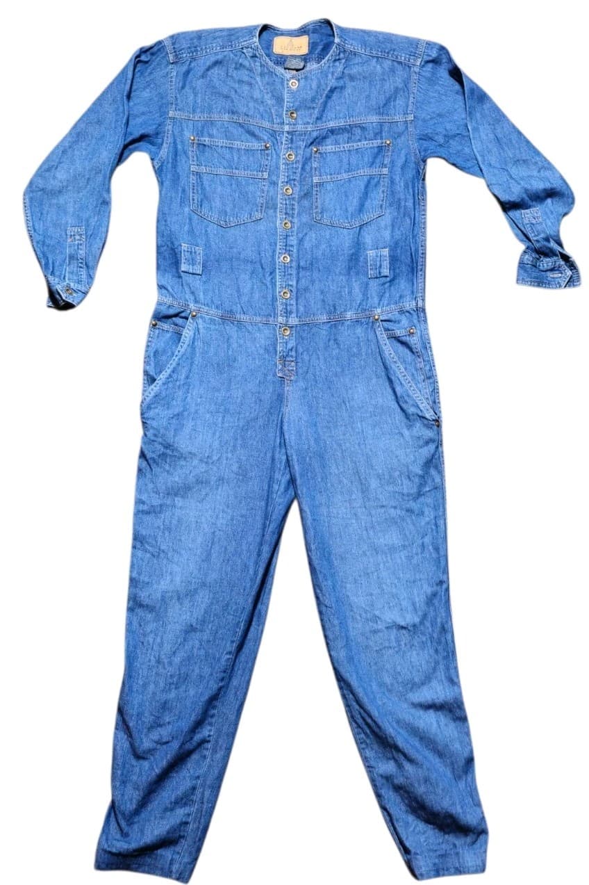 LizWear By Liz Claiborne Vintage Denim Jumpsuit Woman's Size Small - Thumbnail 2