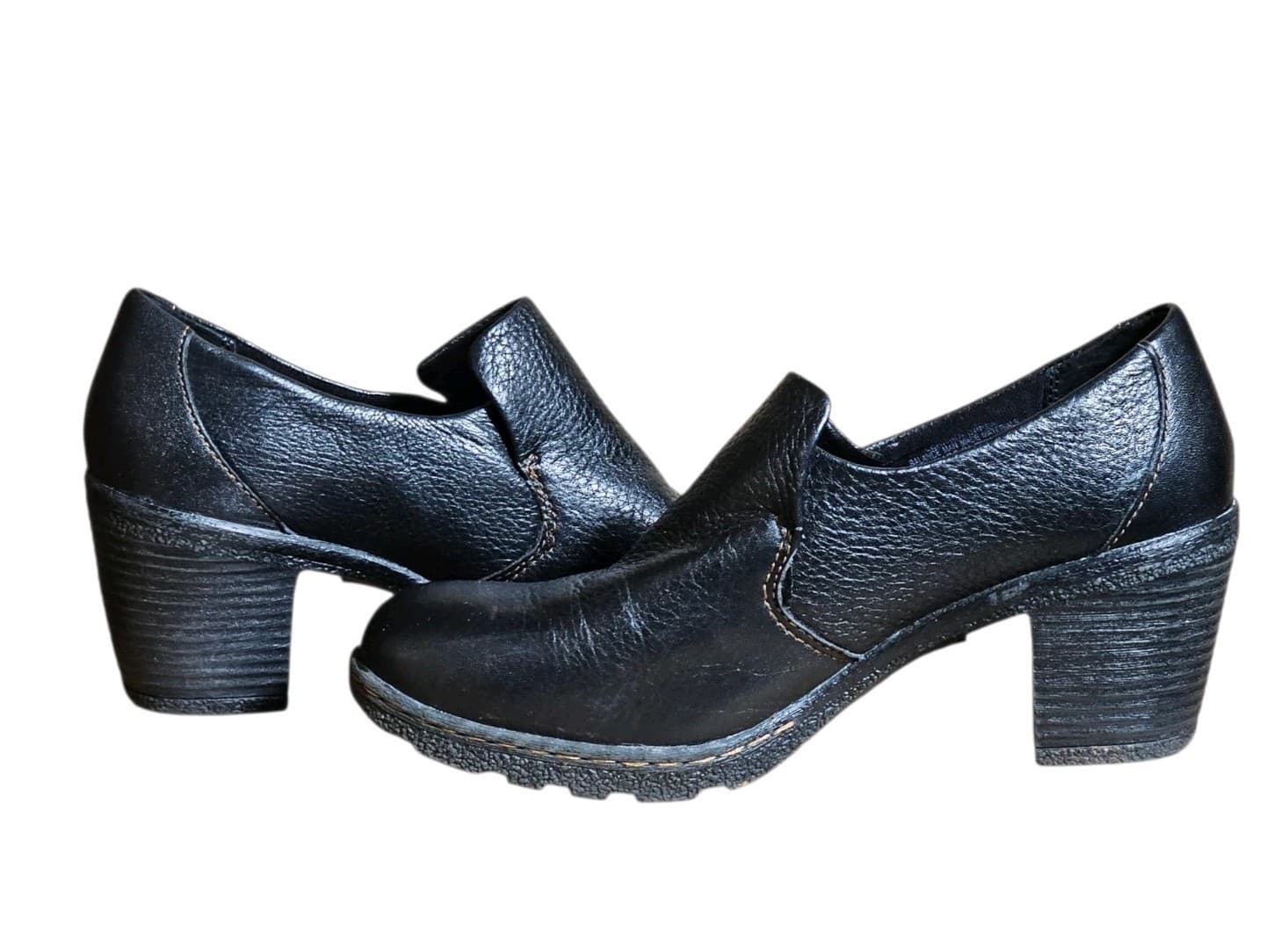 BOC Born BC3447 Womens Black Leather Slip on Booties Shoes U.S. Size 8.5 - Thumbnail 3