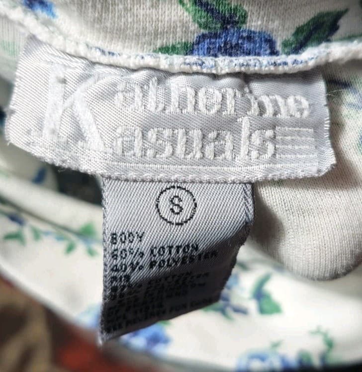Katherine Kasuals Size Small Womens Floral Cotton Blend Turtle Neck Pullover - Thumbnail 9