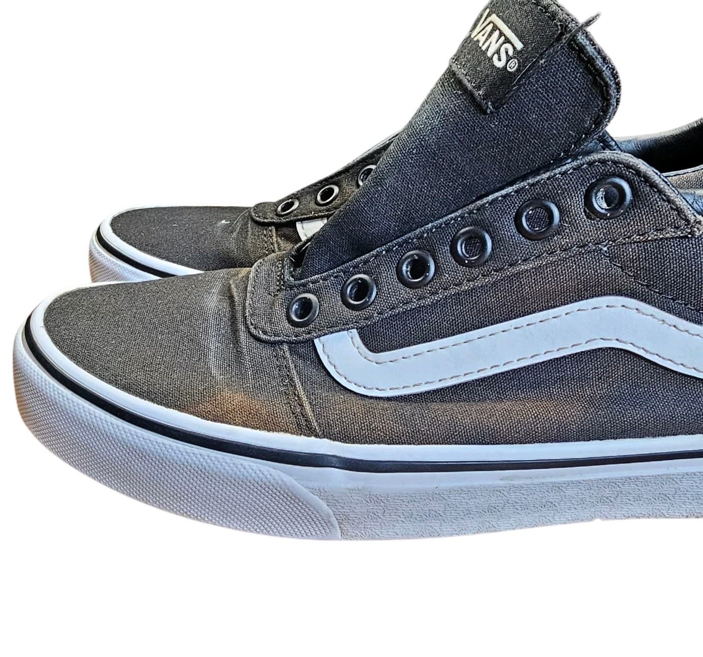Vans Old School Black/White Skateboarding Shoes Women's Size 8.5 - Thumbnail 4