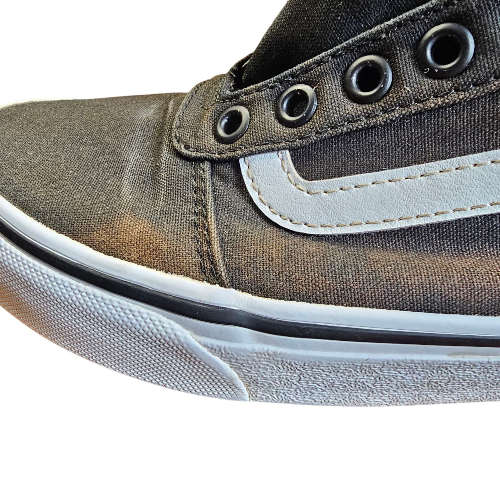Vans Old School Black/White Skateboarding Shoes Women's Size 8.5 - Thumbnail 18