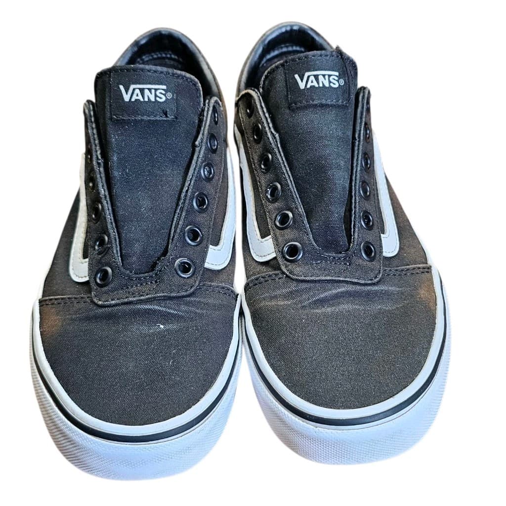 Vans Old School Black/White Skateboarding Shoes Women's Size 8.5 - Thumbnail 5