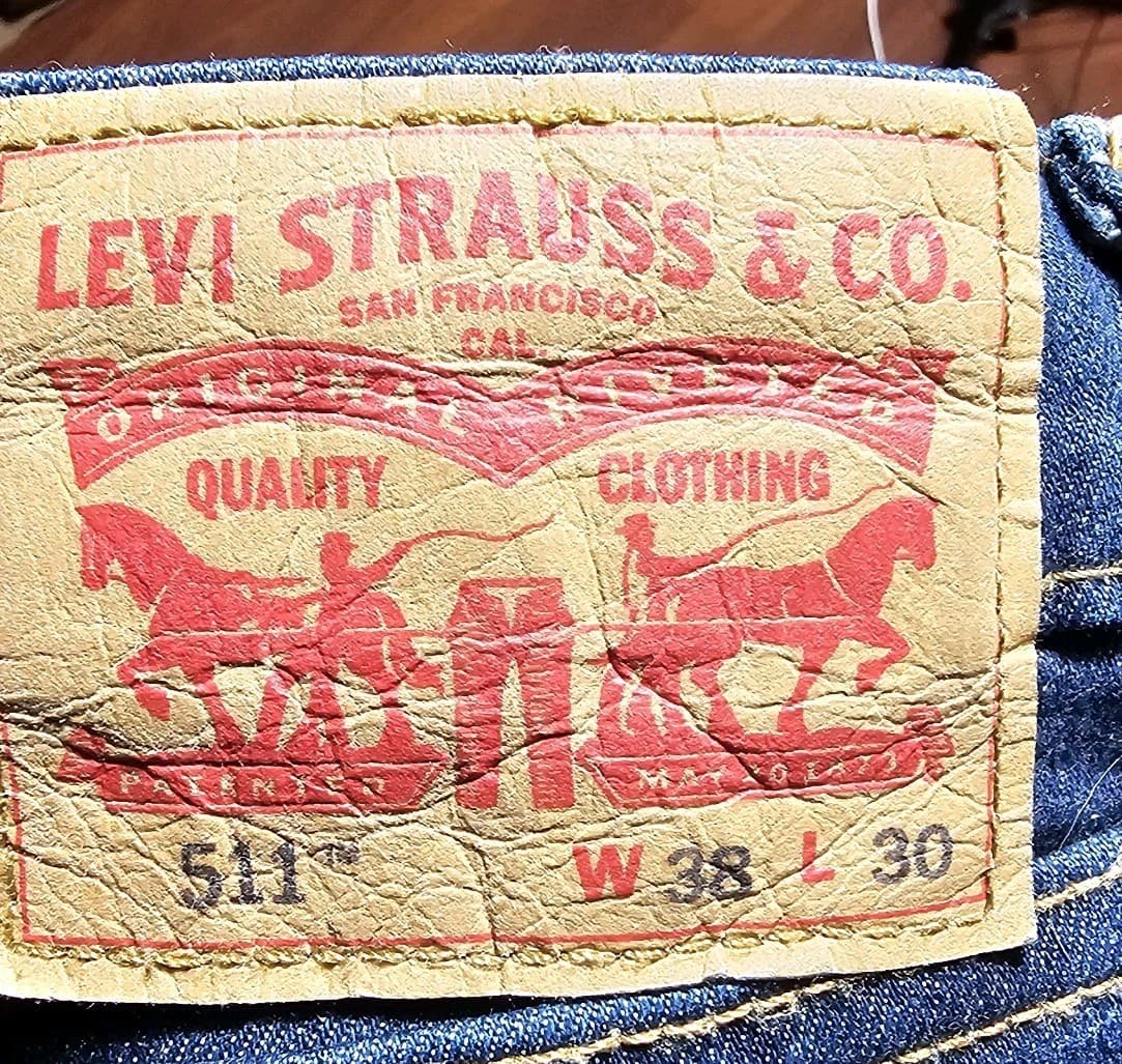 Levis 511 Original Fit Mens Jeans W38 L30 Cotton Denim Blue - Thumbnail 10